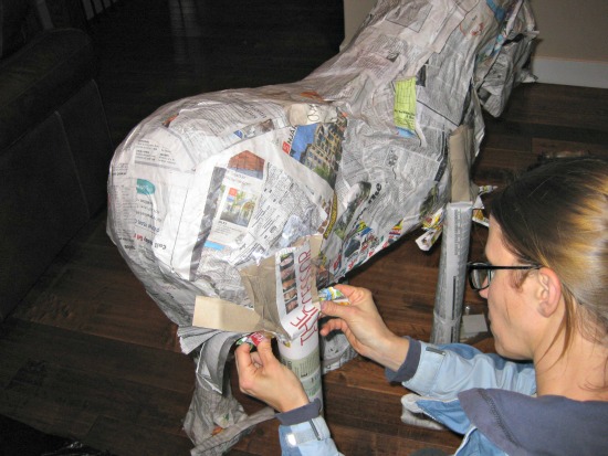 Making a Zebra Pinata