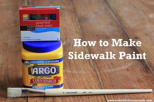 Easy Crafts For Kids: How To Make Sidewalk Paint