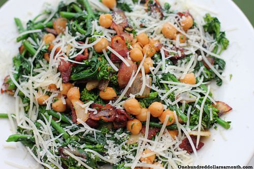 Recipe: Chickpeas with Broccoli Raab and Bacon