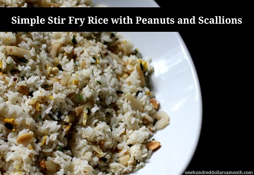 Recipe – Simple Stir Fry Rice with Peanuts and Scallions