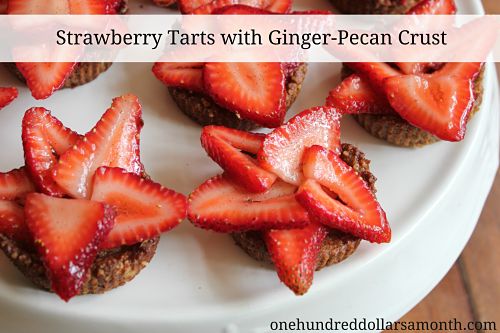 Strawberry Dessert Recipe – Strawberry Tarts with Ginger-Pecan Crust
