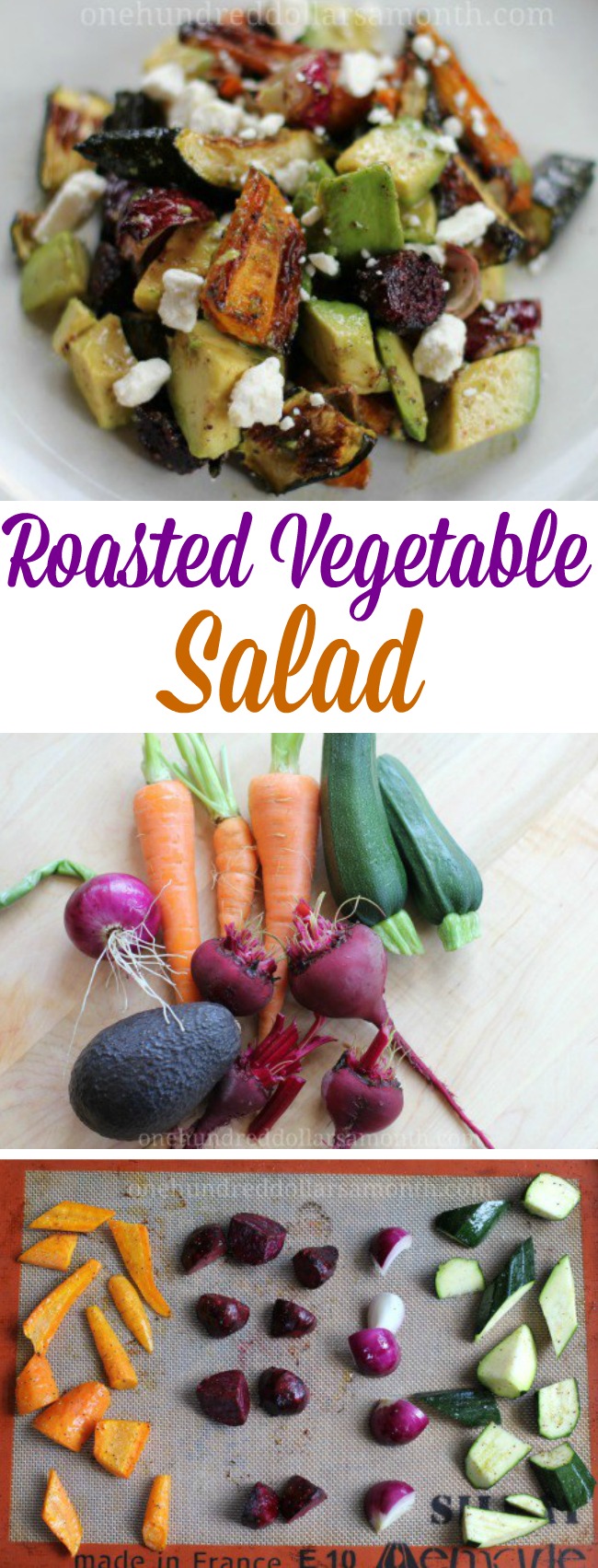 Easy Salad Recipes – Roasted Vegetable Salad with Avocado