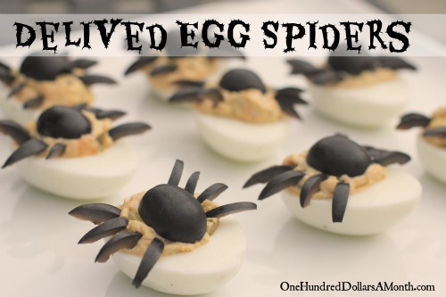 Halloween Party Ideas and Recipes – Deviled Egg Spiders