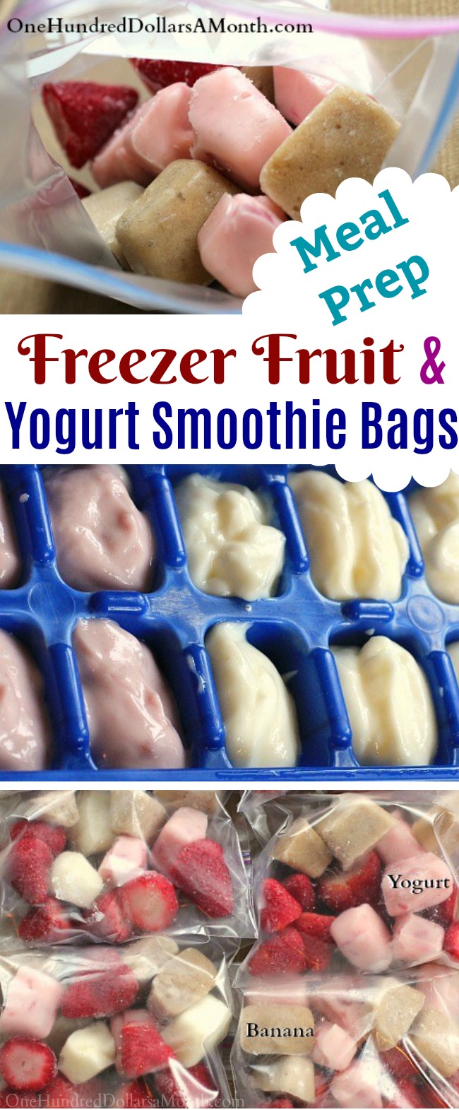 DIY Freezer Fruit and Yogurt Smoothie Bags