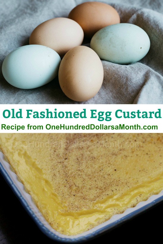 Old Fashioned Egg Custard Recipe