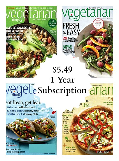 1 Year Subscription to Vegetarian Times Magazine Only $5.49!