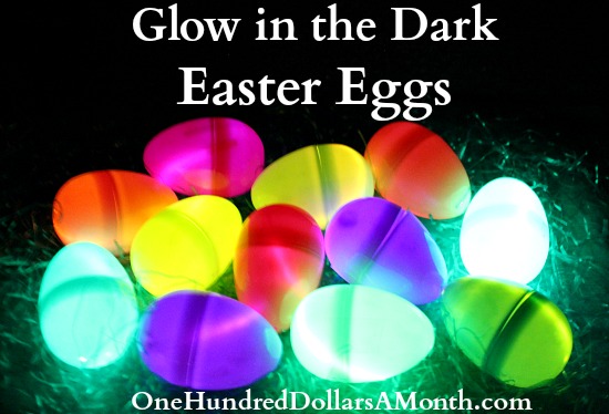 Glow in the Dark Easter Eggs with Glow Sticks