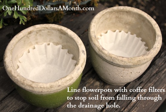 Easy Gardening Tips – Use Coffee Filters in Flower Pots