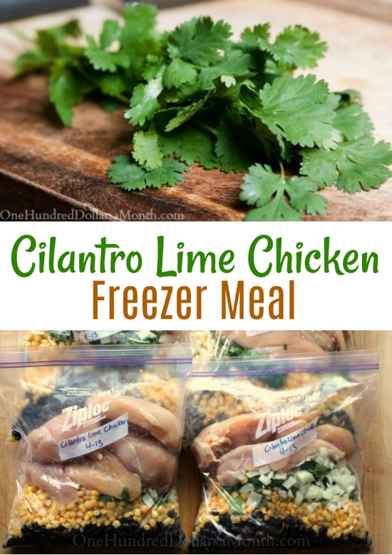 Freezer Meal Recipe –  Cilantro Lime Chicken