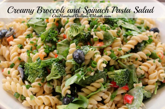 Creamy Broccoli and Spinach Pasta Salad