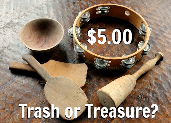 One Man’s Trash is Another Man’s Treasure – Wooden Bowls and a Tambourine