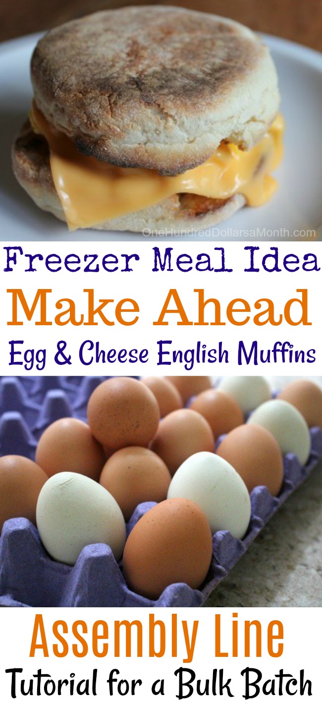 Freezer Meals – Egg and Cheese English Muffins