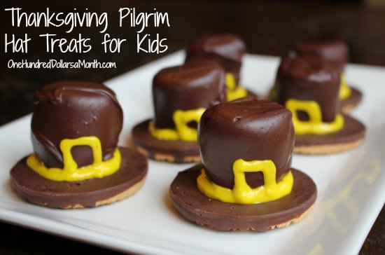 Thanksgiving Pilgrim Hat Treats for Kids