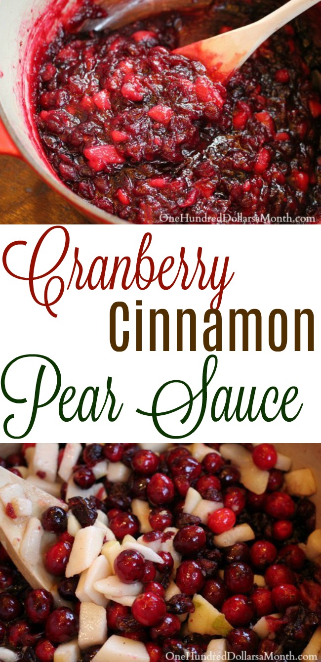 Cranberry Cinnamon Pear Sauce – Perfect with Ham or Turkey