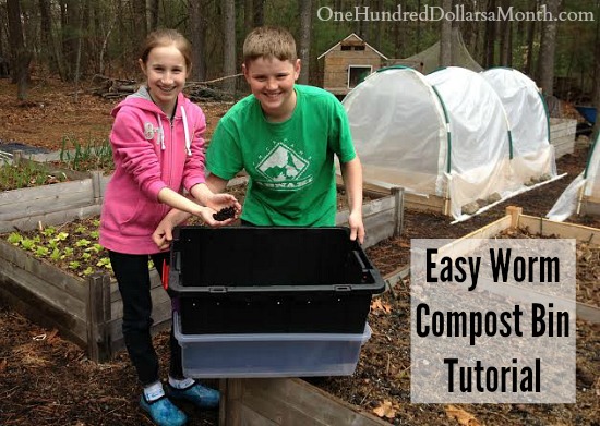 Easy Worm Compost Bin Tutorial