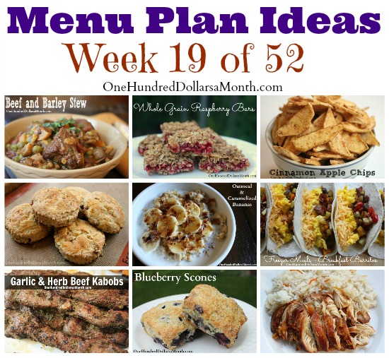 Weekly Meal Plan – Menu Plan Ideas Week 19 of 52