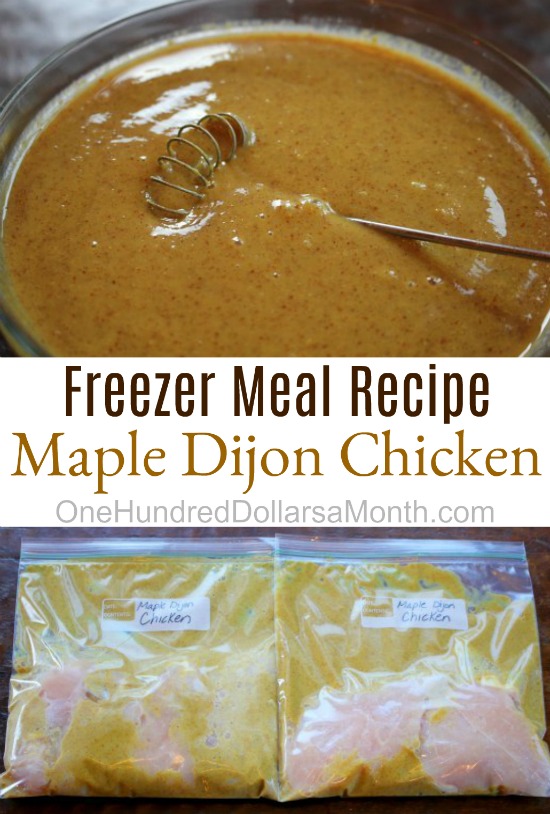 Freezer Meal Recipe – Maple Dijon Chicken