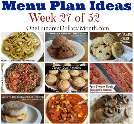 Weekly Meal Plan – Menu Plan Ideas Week 27 of 52