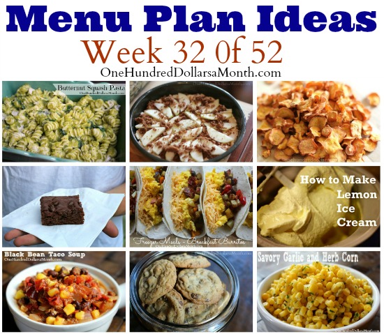Weekly Meal Plan – Menu Plan Ideas Week 32 of 52