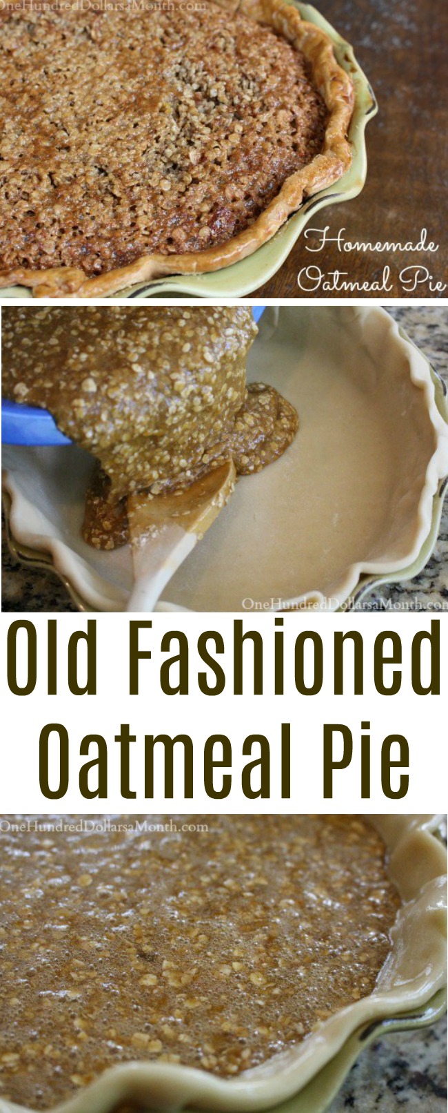 Homemade Oatmeal Pie
