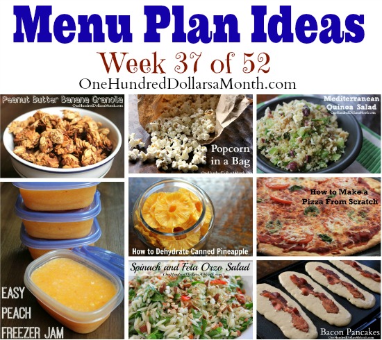 Weekly Meal Plan – Menu Plan Ideas Week 37 of 52