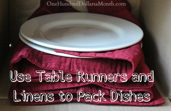 Easy Moving Tips: Use Linens & Table Runners to Pack Dishes