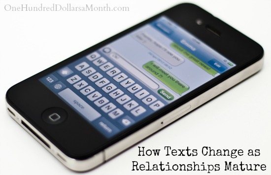 How Texts Change as Relationships Mature