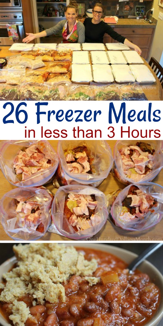 Making 26 Freezer Meals in 3 Hours