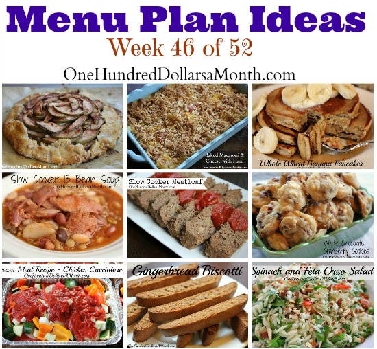 Weekly Meal Plan – Menu Plan Ideas Week 46 of 52