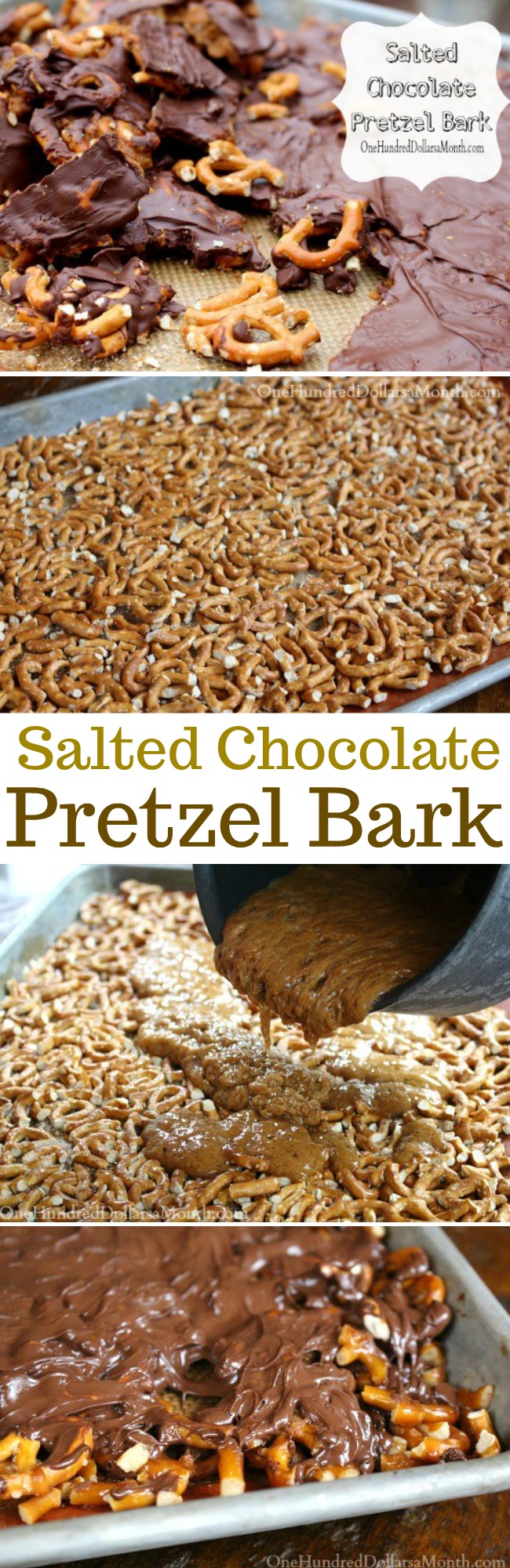 Salted Chocolate Pretzel Bark