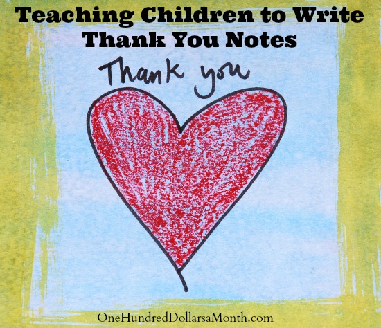 Teaching Children to Write Thank You Notes