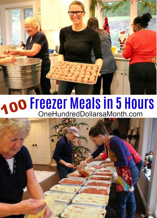 100 Freezer Meals in 5 Hours