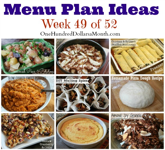 Weekly Meal Plan – Menu Plan Ideas Week 49 of 52