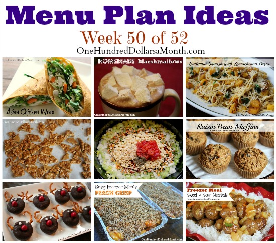 Weekly Meal Plan – Menu Plan Ideas Week 50 of 52