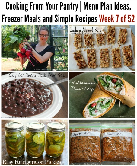 Cooking From Your Pantry | Menu Plan Ideas, Freezer Meals and Simple Recipes Week 7 of 52