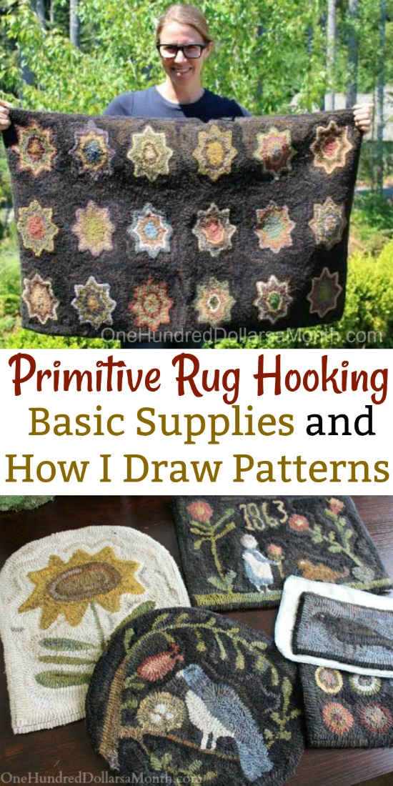 Primitive Rug Hooking – Basic Supplies and How I Draw Patterns