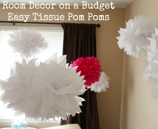 Room Decor on a Budget: Easy Tissue Pom Poms