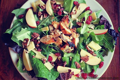Recipe: BBQ Chicken Salad with Cranberries, Pecans and Apples
