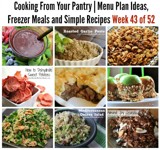 Cooking From Your Pantry | Menu Plan Ideas, Freezer Meals and Simple Recipes Week 43 of 52