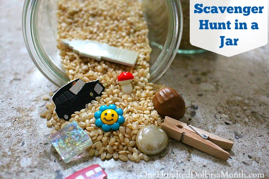 Fun Rainy Day Activity: Scavenger Hunt in a Jar