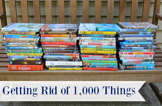 Getting Rid of 1,000 Things – DVD’s