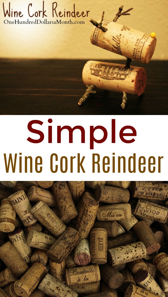 Easy Holiday Craft – Reindeer Out of Wine Corks