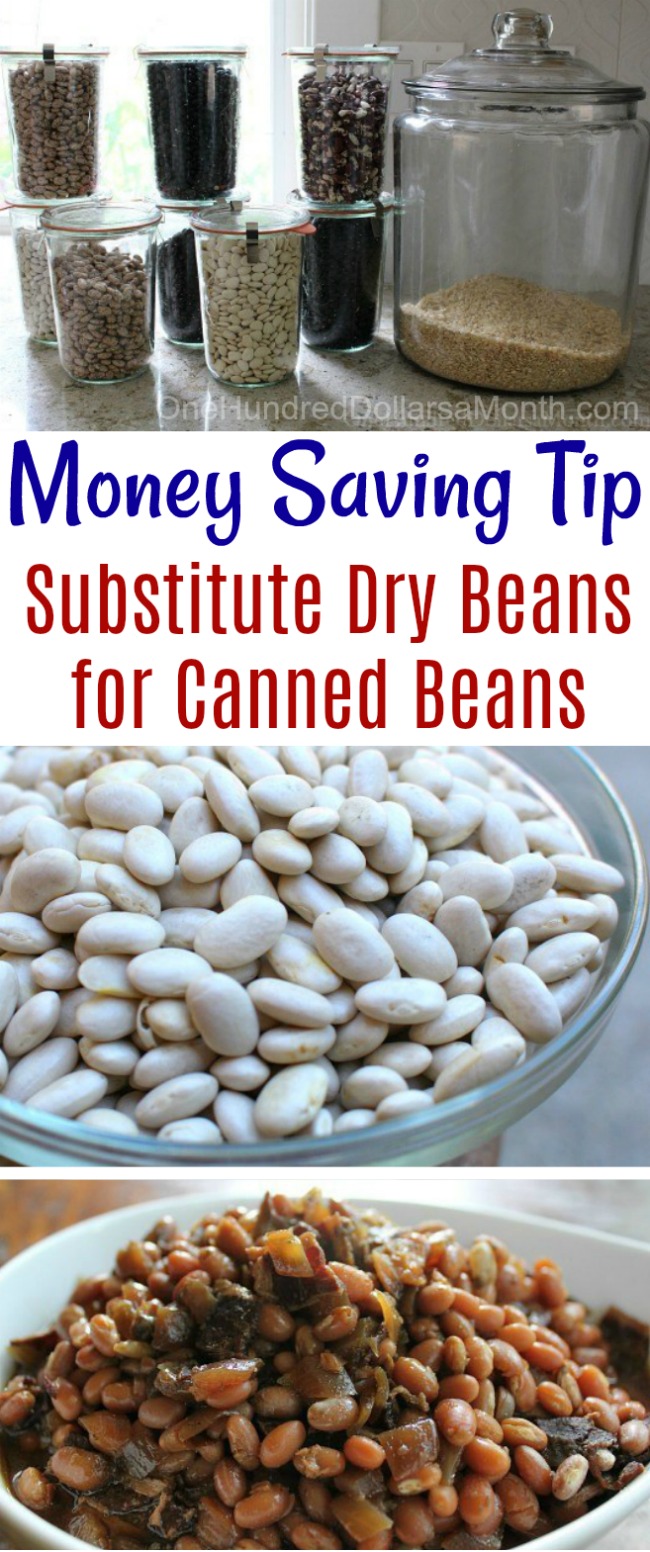Money Saving Tip – Substitute Dry Beans for Canned Beans in Slow Cooker