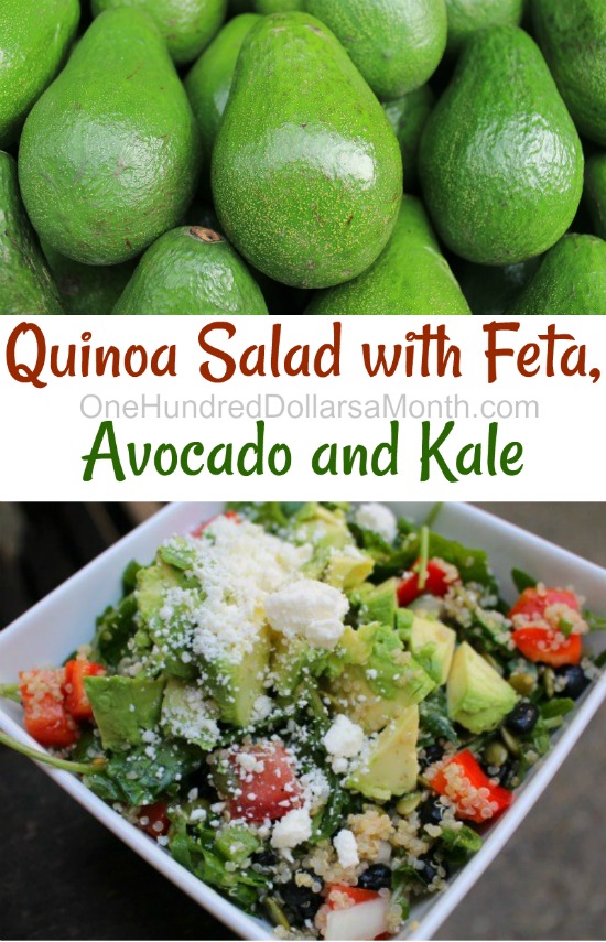 Quinoa Salad with Feta, Avocado and Kale