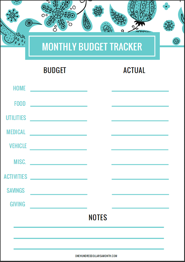 Building a Budget: Monthly Budget Categories