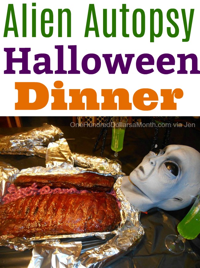 Jen’s Alien Autopsy Halloween Dinner